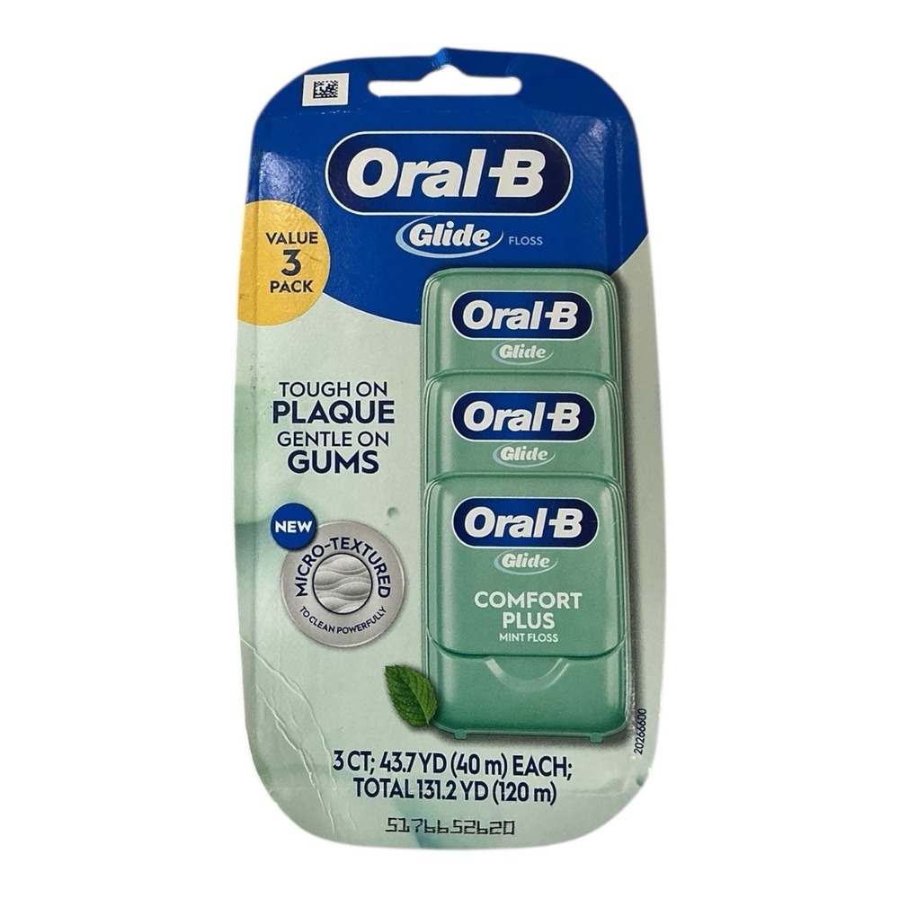 Oral-B - Glide Comfort Plus‎ Mint Floss (3ct, 43.7 yd) - Dental Hygiene